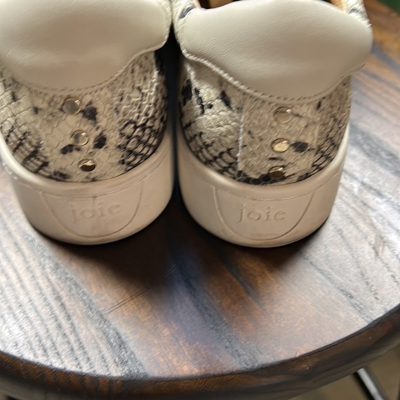 Joie Handan Snakeskin-Embossed Leather Platform Lace-Up Sneakers EU 39.5 US 9.5 - Picture 3 of 5